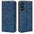Samsung Galaxy A26 5G Retro-skin Magnetic Suction Leather Phone Case - Dark Blue