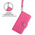 Samsung Galaxy A26 5G Rhombic Texture Flip Leather Phone Case with Lanyard - Rose Red