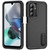 Samsung Galaxy A26 5G Rugged PC Hybrid Silicone Phone Case with Holder - Black