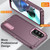 Samsung Galaxy A26 5G Rugged PC Hybrid Silicone Phone Case with Holder - Purple+Pink Samsung Galaxy A26 5G Rugged PC Hybrid Silicone Phone Case with Holder - Purple+Pink