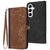 Samsung Galaxy A26 5G Side Buckle Double Fold Hand Strap Leather Phone Case - Brown