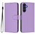 Samsung Galaxy A26 5G Skin Feel Solid Color Leather Phone Case with Lanyard - Lavender Purple