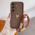 Samsung Galaxy A26 5G Solid Color 3D Love TPU Phone Case with Lanyard - Brown Samsung Galaxy A26 5G Solid Color 3D Love TPU Phone Case with Lanyard - Brown