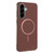 Samsung Galaxy A26 5G Solid Color Plating MagSafe Full Coverage Phone Case - Brown