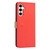 Samsung Galaxy A26 5G Splicing Color Hollow Flower Pattern RFID Leather Phone Case - Red