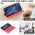 Samsung Galaxy A26 5G Splicing Color Hollow Flower Pattern RFID Leather Phone Case - Red