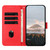 Samsung Galaxy A26 5G Triangle Pattern Buckle Clasp Leather Phone Case - Red