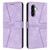 Samsung Galaxy A26 5G Triangle Solid Color Leather Phone Case - Purple
