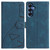 Samsung Galaxy A26 5G Triangles Embossed Leather Phone Case - Blue