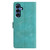 Samsung Galaxy A26 5G Triangles Embossed Leather Phone Case - Green