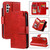 Samsung Galaxy A26 5G Tri-Fold 9-Card Wallets Leather Phone Case - Red