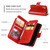 Samsung Galaxy A26 5G Tri-Fold 9-Card Wallets Leather Phone Case - Red