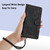 Samsung Galaxy A26 5G Tulips Embossed Leather Phone Case with Lanyard - Black