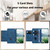 Samsung Galaxy A26 5G Tulips Embossed Leather Phone Case with Lanyard - Blue