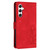 Samsung Galaxy A26 5G Tulips Embossed Leather Phone Case with Lanyard - Red