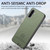 Samsung Galaxy A26 5G Twill Fabric Leather Skin Back Phone Case - Green