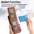 Samsung Galaxy A26 5G Twill Fabric Leather Vertical Flip RFID Card Bag Phone Case - Brown
