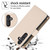 Samsung Galaxy A26 5G YM016 Rhombic Zipper Card Wallet Leather Phone Case with Lanyard - Apricot