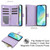 Samsung Galaxy A26 5G YM016 Rhombic Zipper Card Wallet Leather Phone Case with Lanyard - Light Purple