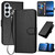 Samsung Galaxy A26 5G YX0070 Carbon Fiber Buckle Leather Phone Case with Lanyard - Black