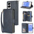 Samsung Galaxy S25 Edge 5G 9-Card Slots Zipper Wallet Bag Leather Phone Case - Blue