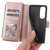 Samsung Galaxy S25 Edge 5G 9-Card Slots Zipper Wallet Bag Leather Phone Case - Rose Gold