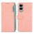 Samsung Galaxy S25 Edge 5G ABEEL Color Block Magnetic RFID Leather Phone Case - Pink-Cyan