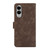 Samsung Galaxy S25 Edge 5G ABEEL Frosted Magnetic RFID Leather Phone Case - Brown