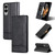 Samsung Galaxy S25 Edge 5G AZNS Magnetic Calf Texture Flip Leather Phone Case - Black