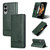Samsung Galaxy S25 Edge 5G AZNS Magnetic Calf Texture Flip Leather Phone Case - Dark Green