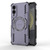 Samsung Galaxy S25 Edge 5G Butterfly Armor MagSafe Magnetic Ring Shockproof Phone Case - Purple