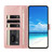 Samsung Galaxy S25 Edge 5G Butterfly Flutter Pattern Embossed Leather Phone Case - Rose Gold