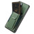 Samsung Galaxy S25 Edge 5G Carbon Fiber Fold Stand Elastic Card Bag Phone Case - Green