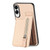 Samsung Galaxy S25 Edge 5G Carbon Fiber Vertical Flip Zipper Phone Case - Khaki Samsung Galaxy S25 Edge 5G Carbon Fiber Vertical Flip Zipper Phone Case - Khaki