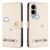 Samsung Galaxy S25 Edge 5G Cartoon Cats Leather Phone Case - Beige White Samsung Galaxy S25 Edge 5G Cartoon Cats Leather Phone Case - Beige White