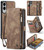 Samsung Galaxy S25 Edge 5G CaseMe 008 Detachable Multifunctional Leather Phone Case - Brown