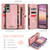 Samsung Galaxy S25 Edge 5G CaseMe 008 Detachable Multifunctional Leather Phone Case - Pink