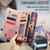 Samsung Galaxy S25 Edge 5G CaseMe 008 Detachable Multifunctional Leather Phone Case - Pink