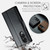 Samsung Galaxy S25 Edge 5G CaseMe 023 Butterfly Buckle Litchi Texture RFID Anti-theft Leather Phone Case - Black