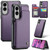 Samsung Galaxy S25 Edge 5G CaseMe C22 Card Slots Holder RFID Anti-theft Phone Case - Purple
