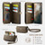 Samsung Galaxy S25 Edge 5G CaseMe C39 RFID Blocking Zipper Wallet Leather Phone Case with Crossbody Strap - Coffee