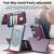 Samsung Galaxy S25 Edge 5G CaseNeo Finger Grip Strap MagSafe Leather Phone Case - Purple