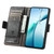 Samsung Galaxy S25 Edge 5G CaseNeo Splicing Dual Magnetic Buckle Leather Phone Case - Black