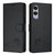 Samsung Galaxy S25 Edge 5G Cat Rat Embossed RFID Leather Phone Case with Lanyard - Black