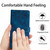 Samsung Galaxy S25 Edge 5G Cherry Blossom Butterfly Skin Feel Embossed PU Phone Case - Blue