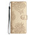 Samsung Galaxy S25 Edge 5G Cherry Blossom Butterfly Skin Feel Embossed PU Phone Case - Gold