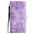 Samsung Galaxy S25 Edge 5G Cherry Blossom Butterfly Skin Feel Embossed PU Phone Case - Purple