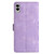 Samsung Galaxy S25 Edge 5G Cherry Blossom Butterfly Skin Feel Embossed PU Phone Case - Purple