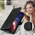 Samsung Galaxy S25 Edge 5G Classic Calf Texture Flip Leather Phone Case - Black