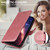 Samsung Galaxy S25 Edge 5G Classic Calf Texture Flip Leather Phone Case - Rose Gold